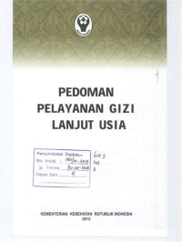 Pedoman Pelayanan Gizi Lanjut Usia